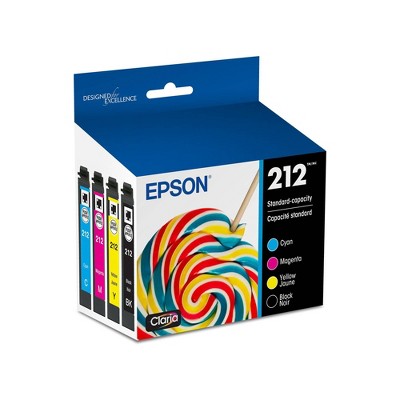 Epson 212 Black C/M/Y 4Pk Ink Cartridges - Black Cyan Magenta Yellow (T212120-Bcs): Standard Yield For Epson Printers (Please Be Advised That Sets May Be Missing Pieces Or Otherwise Incomplete.)