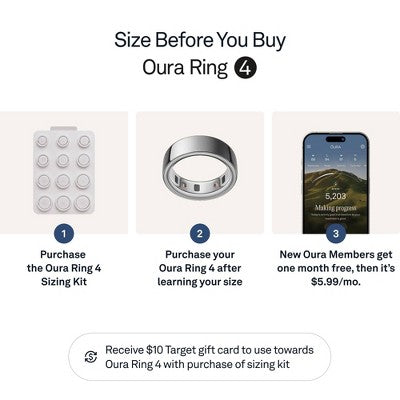 Oura Ring 4 Silver - Size 8