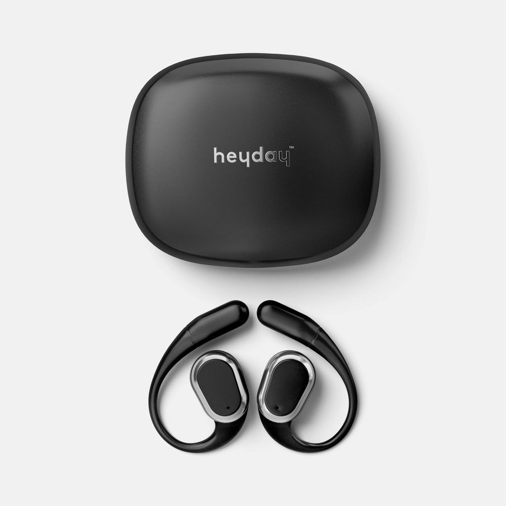 Open Ear Sport True Wireless Headphones - Heyday Black: Built-In Microphone, Water-Resistant