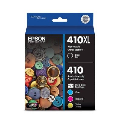 Epson 410Xl Black & Standard Capacity Photo Black - C/M/Y Ink Cartridges Combo 5Pk (T410Xl-Bcs) (Please Be Advised That Sets May Be Missing Pieces Or Otherwise Incomplete.)