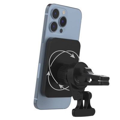 Just Wireless Magnetic Charging For Magsafe Charger Car Mount - Black