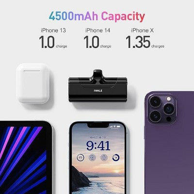 iWALK Small Portable Charger 4500mAh Ultra-Compact Power Bank Cute Battery Pack For iPhone 14/13/12/11/XS/XR/X/8/7/6 Airpods - Green
