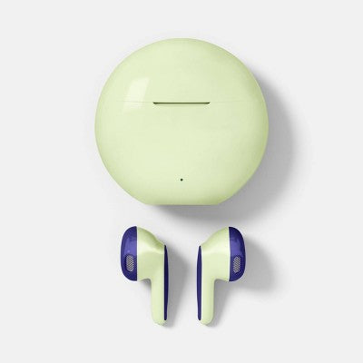 True Wireless Bluetooth Earbuds - Heyday Pastel Lime: In-Ear Headphones, Polyurethane Ear Cushions