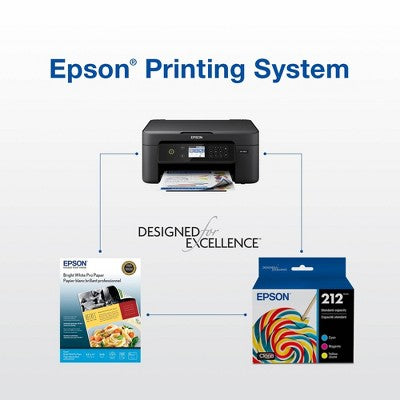 Epson 212 Black C/M/Y 4Pk Ink Cartridges - Black Cyan Magenta Yellow (T212120-Bcs): Standard Yield For Epson Printers (Please Be Advised That Sets May Be Missing Pieces Or Otherwise Incomplete.)