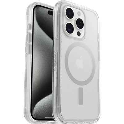 Otterbox Iphone 15 Pro Symmetry Series Clear Case With Magsafe - Clear: Polycarbonate, Solid Pattern