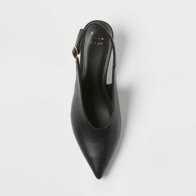 Women’s Samantha Heels with Memory Foam Insole – A New Day Black 8