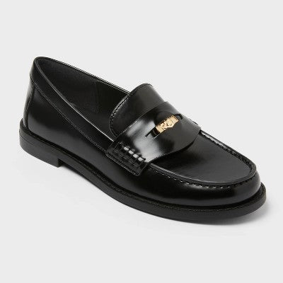Women’s Phyllis Penny Loafers With Memory Foam Insole – A New Day Black 8