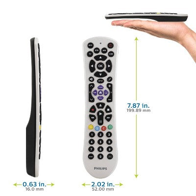 Philips 4-Device Universal Remote Control Pearl White: Home Theater Accessory