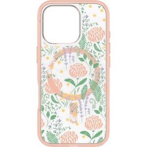OtterBox iPhone 16 Plus Symmetry Series Case with MagSafe - Peachy Bloom: Plastic Solid Pattern, MagSafe Compatible
