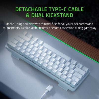 Razer Huntsman Mini Mercury 60% With Clicky-Purple Switch