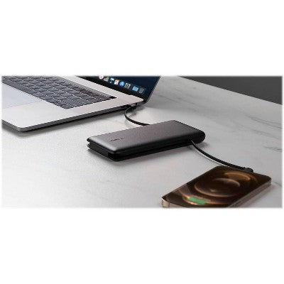 Belkin 10000 Mah 23W Power Bank Usb-C + Lightning Cables + Usb-C Port - Black