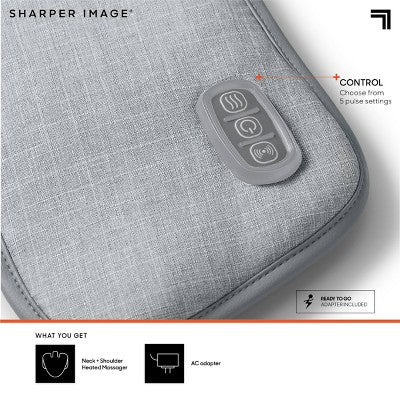 Sharper Image Heated Neck And Shoulder Massager Wrap