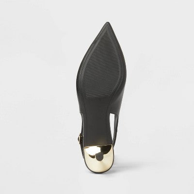 Women’s Samantha Heels with Memory Foam Insole – A New Day Black 8