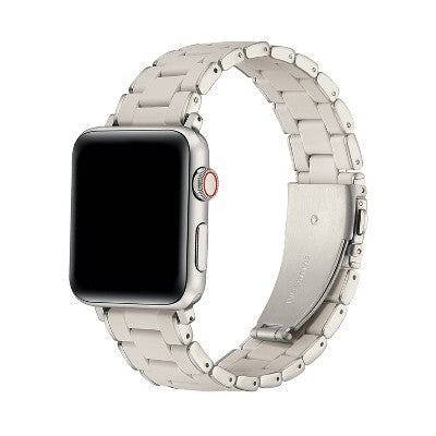 Posh Tech Orla Silicone Steel Band For Apple Watch - Beige