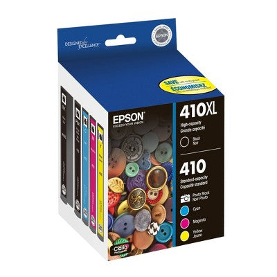 Epson 410Xl Black & Standard Capacity Photo Black - C/M/Y Ink Cartridges Combo 5Pk (T410Xl-Bcs) (Please Be Advised That Sets May Be Missing Pieces Or Otherwise Incomplete.)