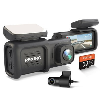 Rexing Dt2 Dual Channel 1080P Front And Rear  Dash Cam