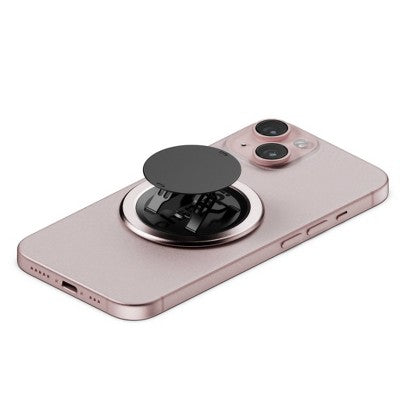 Ohsnap! Snap Grip Luxe Magnetic Phone Grip - Ultra Thin, Fits Any Phone - Pure Silver: Aluminum, Magsafe Compatible