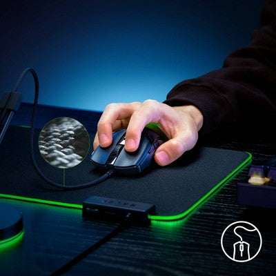 Razer Cobra Wired Gaming Mouse with Chroma RGB Lighting and 58g Lightweight Design - Black