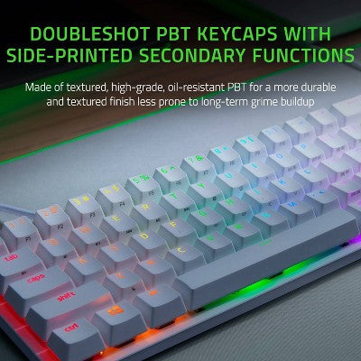 Razer Huntsman Mini Mercury 60% With Clicky-Purple Switch