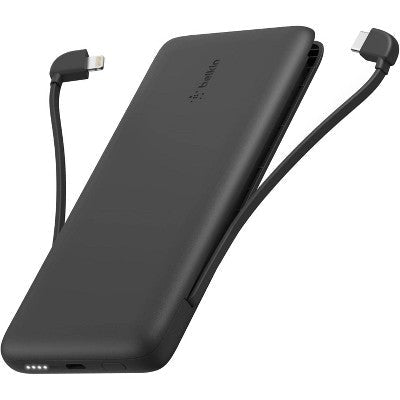 Belkin 10000 Mah 23W Power Bank Usb-C + Lightning Cables + Usb-C Port - Black