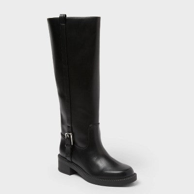 Women’s Hattie Boots with Memory Foam Insole - A New Day Black 7.5