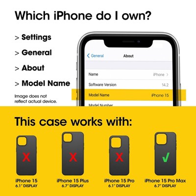 Otterbox Iphone 15 Pro Max Commuter Series Case - Black: Wireless Charging Compatible