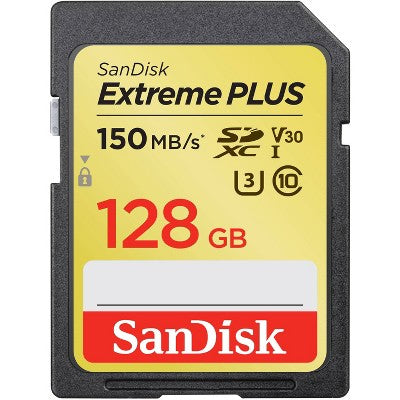 Sandisk Extreme Plus 128Gb Sd Uhs-I Memory Card: 150 Mbps Transfer Speed