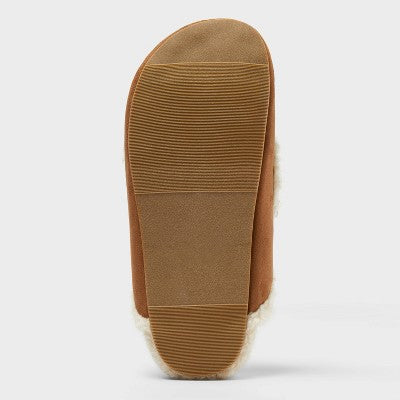 Women’s Lucie Cozy Lined Footbed Flats - A New Day Tan 6.5 - Used Fair U001