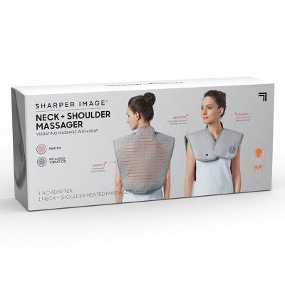 Sharper Image Heated Neck And Shoulder Massager Wrap