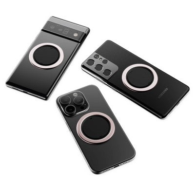 Ohsnap! Snap Grip Luxe Magnetic Phone Grip - Ultra Thin, Fits Any Phone - Pure Silver: Aluminum, Magsafe Compatible