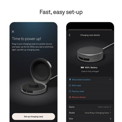 Oura Ring 4 Charging Case Silver Size 8