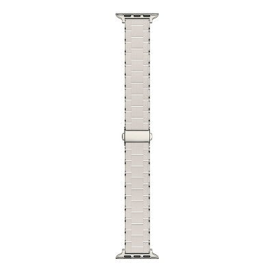 Posh Tech Orla Silicone Steel Band For Apple Watch - Beige