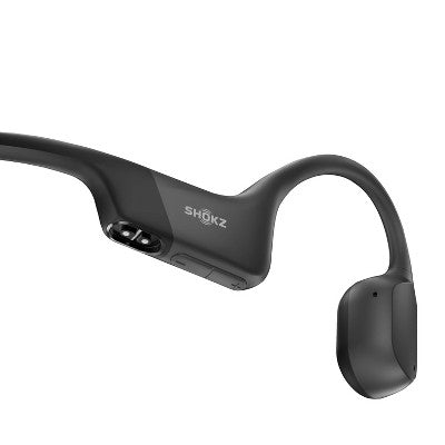 Shokz Openrun Bluetooth Wireless Headphones - Black: Open-Ear, Built-In Microphone, Water-Resistant