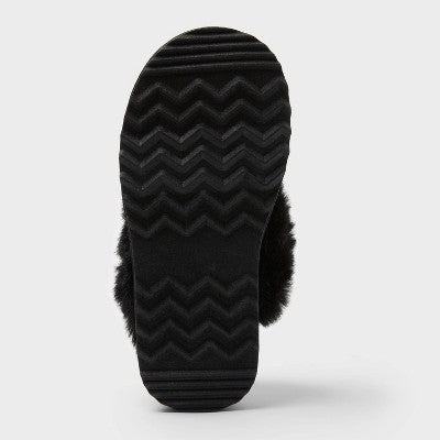 Kids' Inez Scuff Slipper - Cat & Jack Brown 2