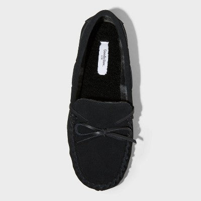 Men's Topher Moccasin Slippers - Goodfellow & Co Chestnut 11: Suede Upper, Indoor/Outdoor Sole, Slip-On Design