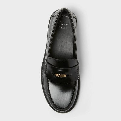 Women’s Phyllis Penny Loafers With Memory Foam Insole – A New Day Black 6.5