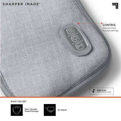 Sharper Image Heated Neck And Shoulder Massager Wrap