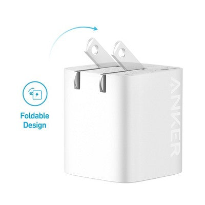 Anker 2-Port 32W Wall Charger With 6' Lightning To Usb-C Cable - White: Quick Charge Usbc Block