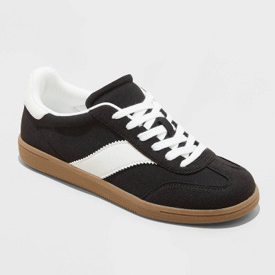 Women's Spencer Fashion Sneakers with Memory Foam Insole - Universal Thread 11 White: Lace-Up, Low Top, Textured Outsole