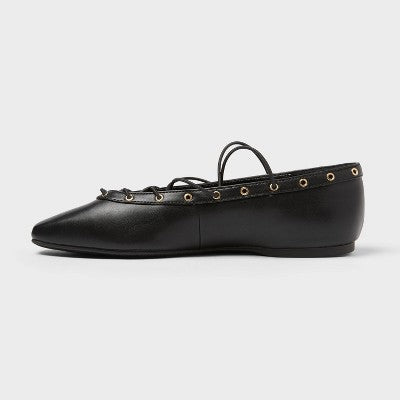 Women’s Jay Flats With Memory Foam Insole - Wild Fable Black 11