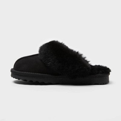 Kids' Inez Scuff Slipper - Cat & Jack Brown 2