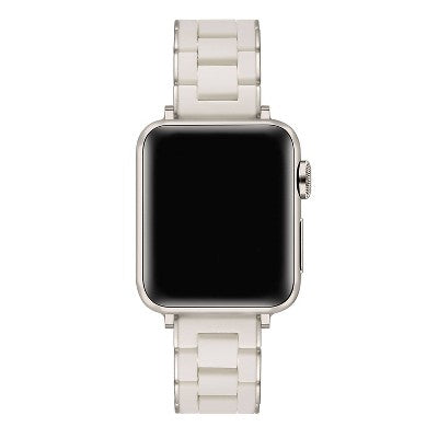 Posh Tech Orla Silicone Steel Band For Apple Watch - Beige