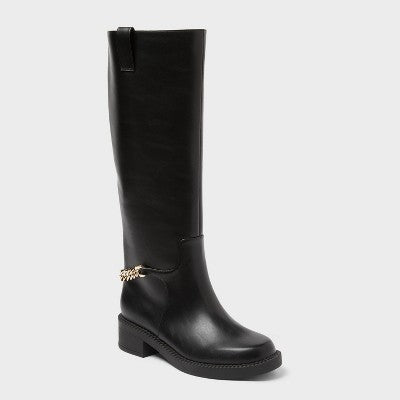 Women’s Bobbi Boots With Memory Foam Insole - A New Day Black 6