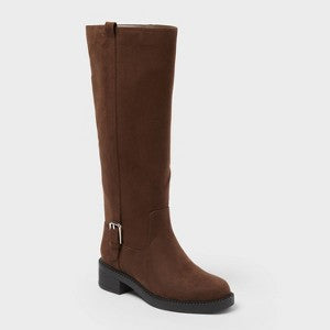 Women’s Hattie Boots with Memory Foam Insole - A New Day Brown 8.5