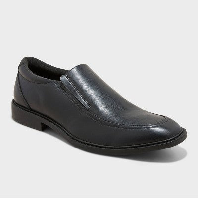 Men's Toby Dress Shoes With Memory Foam Insole - Goodfellow & Co Black 10.5: Slip-On Loafers, Treaded Outsole