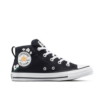 Converse Adult Street Mid Sneakers - Black Flowers M 6/ W 8