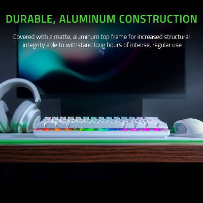 Razer Huntsman Mini Mercury 60% With Clicky-Purple Switch