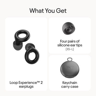Loop Experience 2 Earplugs for Live Events, Concerts, Festivals and Nights Out - Gold