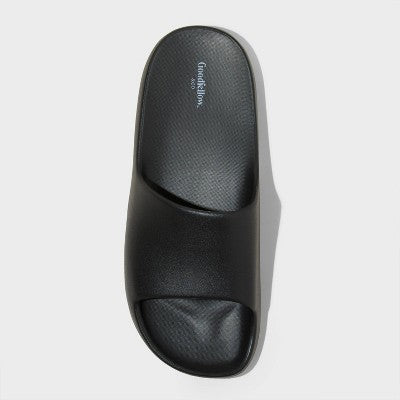 Men's Kendrix Slide Sandals - Goodfellow & Co Tan 7: Slip-On, Contoured Footbed, Open Toe, Textured Outsole, Medium Width