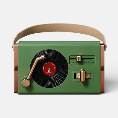 Retro Tech Wireless Bluetooth Speaker - Heyday Green Fruit: Portable Usb-C, Rechargeable 8-Hour Battery